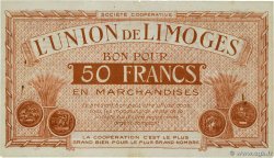 50 Francs FRANCE regionalismo e varie Limoges 1920 P.- SPL