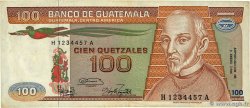100 Quetzales GUATEMALA  1986 P.071 TB