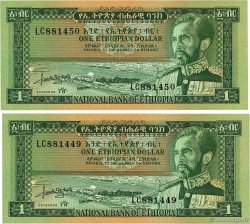 1 Dollar Consécutifs ÄTHIOPEN  1966 P.25a VZ