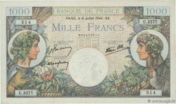 1000 Francs COMMERCE ET INDUSTRIE FRANCE  1944 F.39.10 pr.SUP