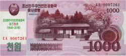 1000 WON CORÉE DU NORD 2018 P.CS21 NEUF