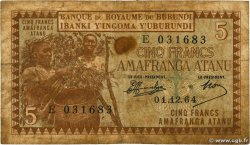 5 Francs BURUNDI 1964 P.08 B