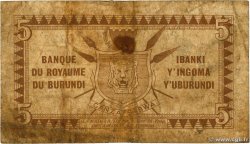 5 Francs BURUNDI 1964 P.08 B