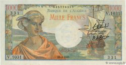 1000 Francs réserve ALGÉRIE  1945 P.096 pr.SPL
