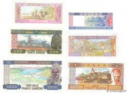 25, 50, 100, 500, 1000 Francs Guinéens Lot GUINÉE 1985 P.28 à P.33 NEUF