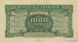 1000 Francs MARIANNE THOMAS DE LA RUE FRANCE  1945 VF.13.01 XF