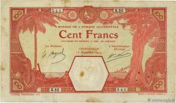 100 Francs GRAND-BASSAM FRENCH WEST AFRICA Grand-Bassam 1924 P.11Dd S