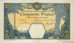 50 Francs DAKAR FRENCH WEST AFRICA Dakar 1929 P.09Bc AU-