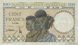 100 Francs FRENCH WEST AFRICA  1941 P.23 VF+
