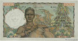 1000 Francs FRENCH WEST AFRICA  1955 P.48 VF