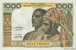 1000 Francs WEST AFRICAN STATES  1969 P.103Al UNC-