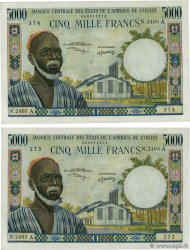 5000 Francs Consécutifs WEST AFRIKANISCHE STAATEN  1976 P.104Ai fST