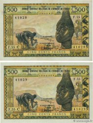 500 Francs Consécutifs STATI AMERICANI AFRICANI  1973 P.302Cl AU+