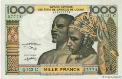 1000 Francs ESTADOS DEL OESTE AFRICANO  1974 P.303Cl EBC