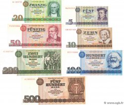 5 au 500 Mark Lot GERMAN DEMOCRATIC REPUBLIC 1975 P.27 au P.33