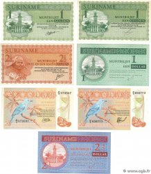 1 et 2,5 Gulden Lot SURINAM  1967 P.116 à P.119 AU+