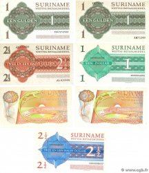 1 et 2,5 Gulden Lot SURINAM  1967 P.116 à P.119 AU+
