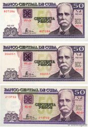 50 Pesos Lot CUBA 2009 P.123a/b/d