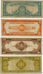 1 au 20 Pesos Lot CUBA  1938 P.069g, 070d, P.071f et P.072e VG