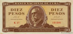 10 Pesos CUBA  1966 P.101 TTB+