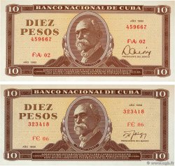 10 Pesos Consécutifs CUBA 1984 P.104c/d