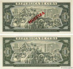 1 Peso Lot KUBA  1986 P.102cs2 et P.102c fST+