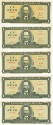 1 Peso Lot CUBA  1970 P.102a UNC-