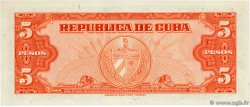 5 Pesos CUBA  1949 P.078b UNC