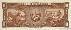 10 Pesos Petit numéro CUBA  1956 P.088a FDC