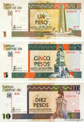 1, 5 et 10 Pesos Lot CUBA  2006 P.FX46, P.FX48 et 49 EBC+