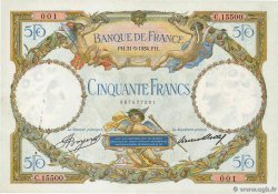 50 Francs LUC OLIVIER MERSON type modifié FRANKREICH  1934 F.16.05 VZ+