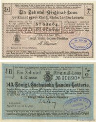 3 et 4 Klasse Lot ALLEMAGNE Leipzig 1896  SPL