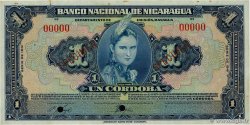 1 Cordoba Spécimen NICARAGUA  1941 P.090s1 AU