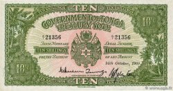 10 Shillings TONGA  1960 P.10d pr.NEUF
