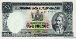 5 Pounds NEW ZEALAND  1967 P.160d UNC-