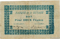2 Francs FRENCH GUIANA  1940 P.11Cb BC