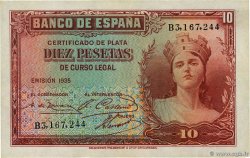 10 Pesetas ESPAGNE 1935 P.086a SUP