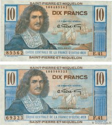 10 Francs Colbert Lot SAINT PIERRE E MIQUELON  1946 P.23 q.FDC