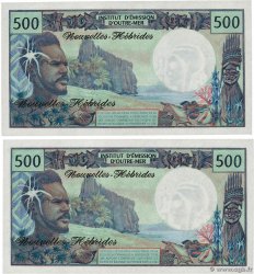 500 Francs Lot NEUE HEBRIDEN  1980 P.19c fST+