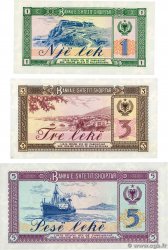 1, 3 et 5 Lek Lot ALBANIE 1976 P.40 au P.42 pr.NEUF