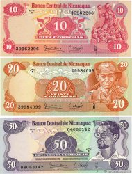 10, 20 et 50 Cordobas Lot NICARAGUA 1979 P.134 à P.136 NEUF