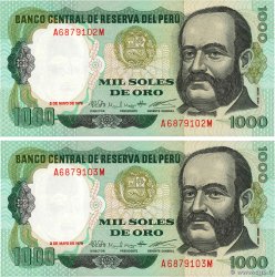 1000 Soles de Oro Consécutifs PÉROU 1979 P.118 NEUF