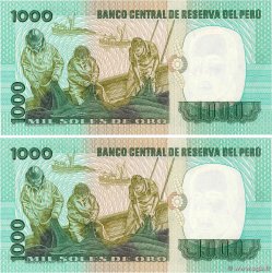 1000 Soles de Oro Consécutifs PÉROU 1979 P.118 NEUF