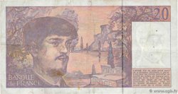 20 Francs DEBUSSY à fil de sécurité FRANCE 1990 F.66bis.01 TB
