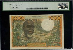 1000 Francs ESTADOS DEL OESTE AFRICANO  1961 P.103Ac BC