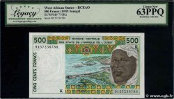 500 Francs WEST AFRIKANISCHE STAATEN  1991 P.710Ka fST+