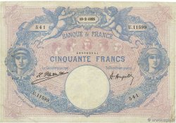 50 Francs BLEU ET ROSE FRANCE  1925 F.14.38 F+