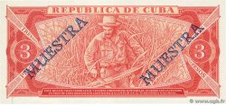 3 Pesos Spécimen CUBA  1988 P.107b UNC
