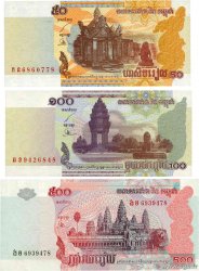 50 au 500 Riels Lot CAMBODGE 2001 P.52 au P.54 pr.NEUF