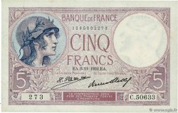5 Francs FEMME CASQUÉE FRANCE 1932 F.03.16 SUP